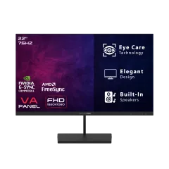 GameOn GB22F75 Basic Serisi 21.45'' FHD, 75Hz, 5ms, VA Panel Oyun Monitörü, Siyah