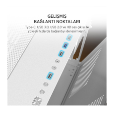 JAMES DONKEY STARK S800 4X ARGB BEYAZ GAMING KASA