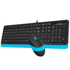 A4 Tech F1010 Kablolu Mavi Klavye Mouse Seti