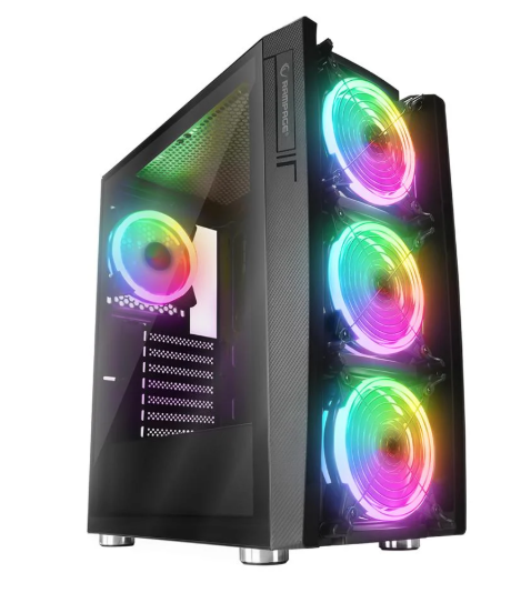 RAMPAGE HACKER 650W 80+ BRONZE 4x12CM RGB FAN USB3.0 MID-TOWER ATX SIYAH KASA