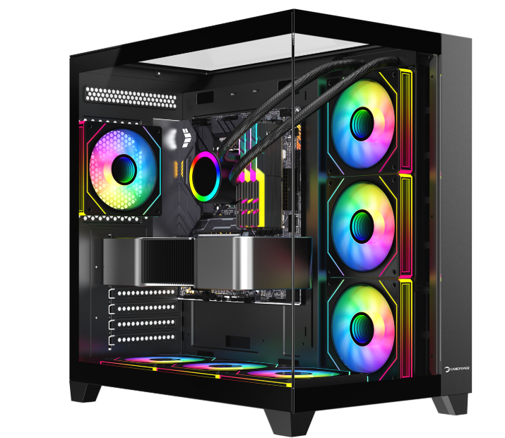 GAMEPOWER WARCRY TOPGLASS 4XARGB 650W BLACK KASA