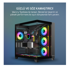 GAMEPOWER WARCRY TOPGLASS 4XARGB 650W BLACK KASA