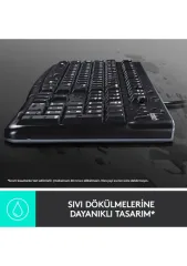 Logitech MK120 920-002560 Kablolu Klavye Mouse Seti, Siyah