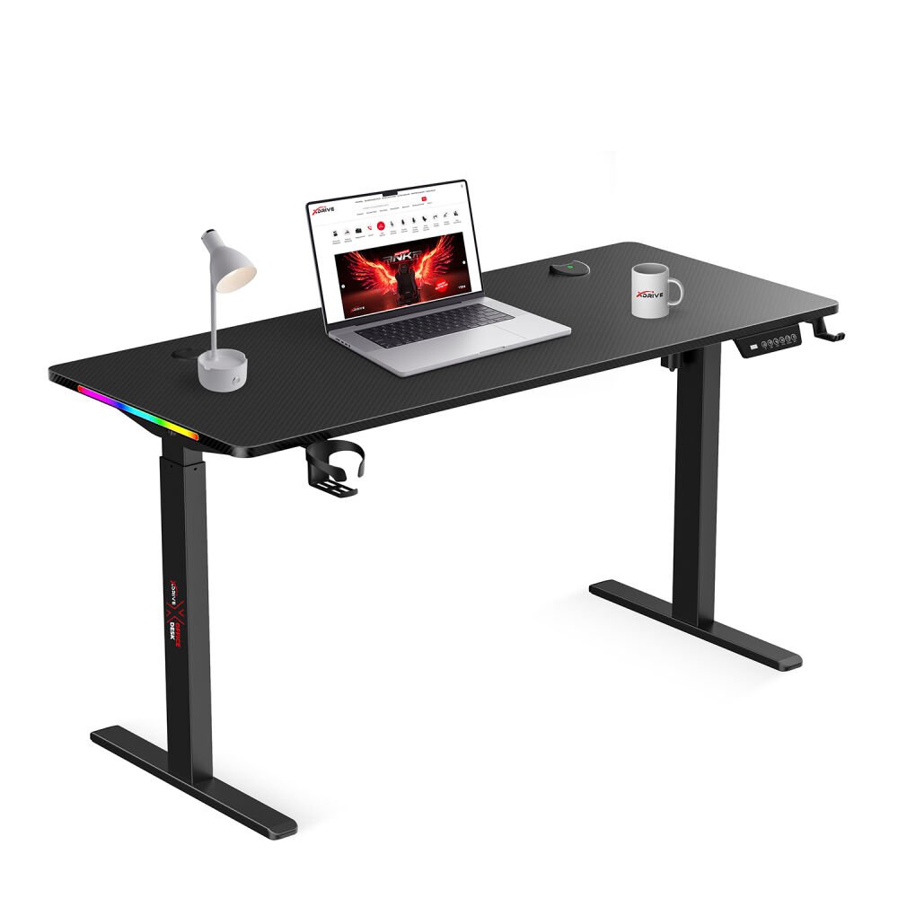 xDrive Rüzgar Yükseklik Ayarlı RGB Oyuncu & Çalışma Masası Siyah ( 140x60 )