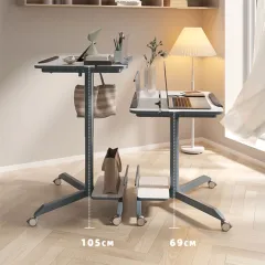 xDrive Sina Yükseklik Ayarlı Çizim ve Çalışma Masası Yeşil/Beyaz 78x60