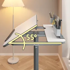 xDrive Sina Yükseklik Ayarlı Çizim ve Çalışma Masası Yeşil/Beyaz 78x60