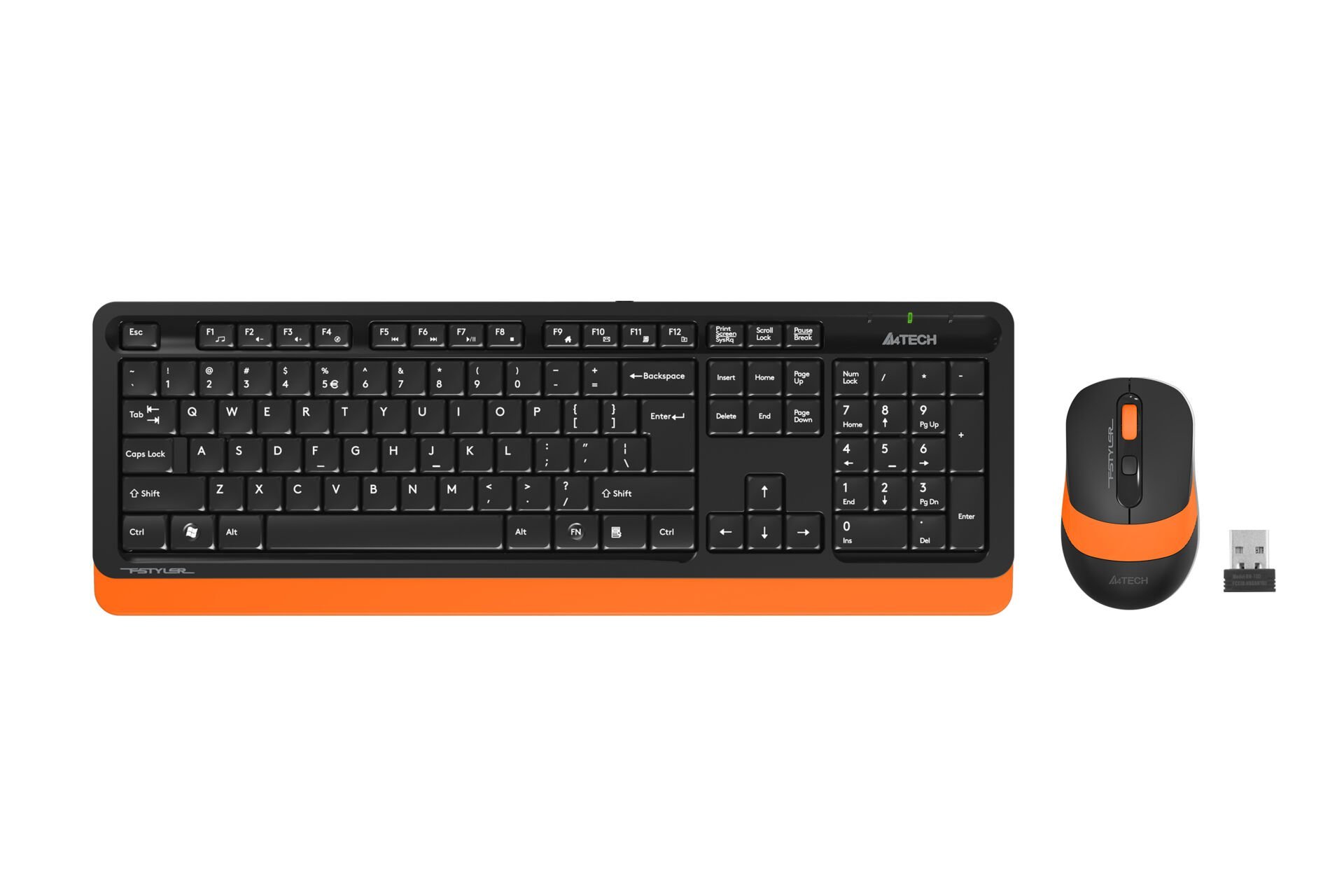 A4 Tech FG1010 Kablosuz Turuncu Klavye Mouse Seti