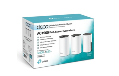 TP-Link Deco S7 3P AC1900 Mesh Router 600 Mbps 2.4GHz+1300 Mbps 5GHz,3×Gigabit Ports (WAN/LAN auto-sensing) (ÜÇLÜ PAKET)