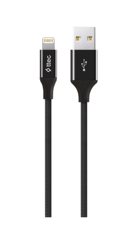 TTEC ALUMİCABLE İPHONE ŞARJ KABLOSU 1M - SİYAH