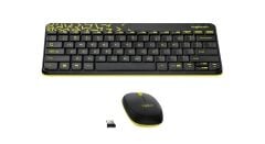Logitech MK240 Kablosuz Siyah Sarı Klavye Mouse Seti