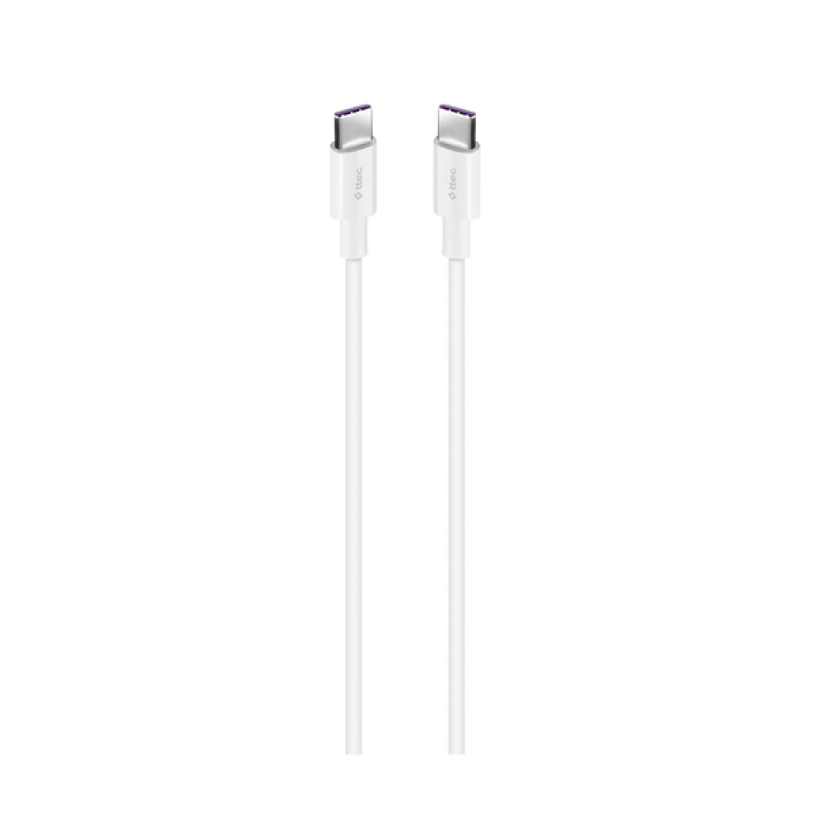 Ttec Usb-C to Usb-C 100W PD/QC 150cm Şarj Kablosu, Beyaz