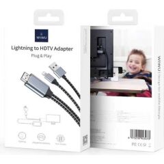 Wiwu X7L Apple Lightning To TV HDMI Kablo Görüntü Aktarım Kablosu