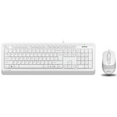 A4 Tech F1010 Beyaz Kablolu Klavye Mouse Seti