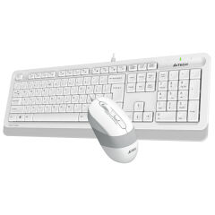 A4 Tech F1010 Beyaz Kablolu Klavye Mouse Seti