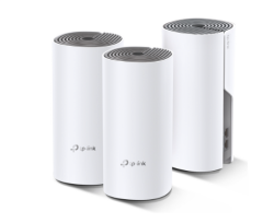TP-Link Deco E4 3P AC1200 Mesh Router 300 Mbps 2.4GHz+867Mbps 5GHz,2×10/100 Mbps Ports (WAN/LAN auto-sensing) (ÜÇLÜ PAKET)