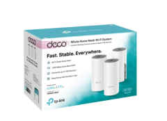TP-Link Deco E4 3P AC1200 Mesh Router 300 Mbps 2.4GHz+867Mbps 5GHz,2×10/100 Mbps Ports (WAN/LAN auto-sensing) (ÜÇLÜ PAKET)