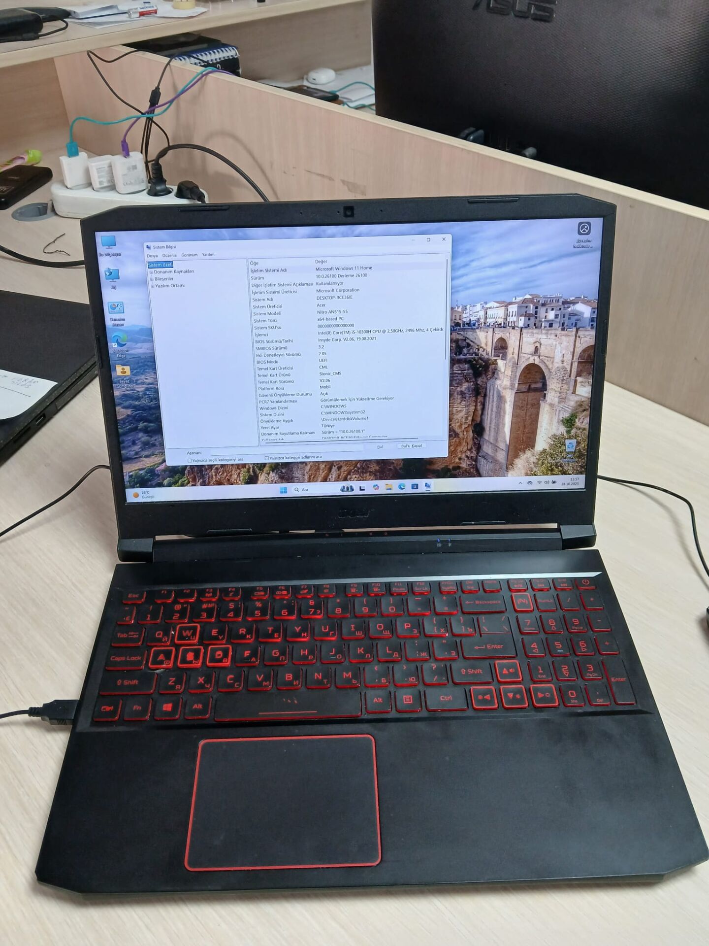 Acer Nitro AN515-55  Intel Core i5 -10300H/16GB 512GB SSD GTX1650  15.6'' FHD Taşınabilir Gaming (2 El )
