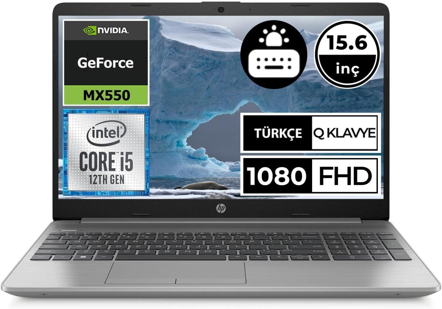 HP 250 G9 6Q8M7ES i5-1235U 8 GB 256 GB SSD MX550 15.6'' Full HD Notebook