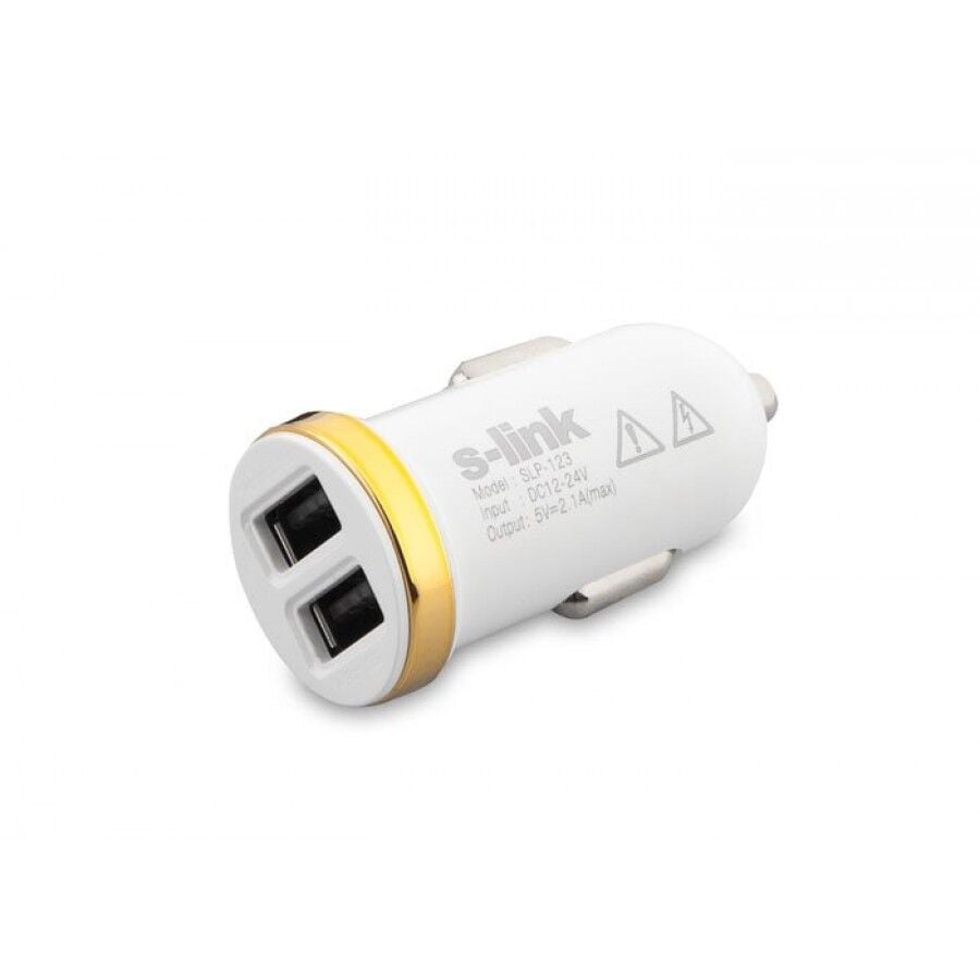 S-link SLP-123 PRO 2100MA 2xUsb Araç Şarj Adaptörü