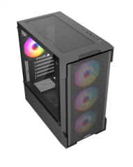 FAZEON F1 4x120MM RGB FANLI 650W 80+ BRONZE mATX MESH KASA