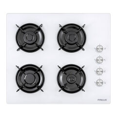 FINLUX FGH60GLW 4 Gözlü Beyaz Cam Ocak