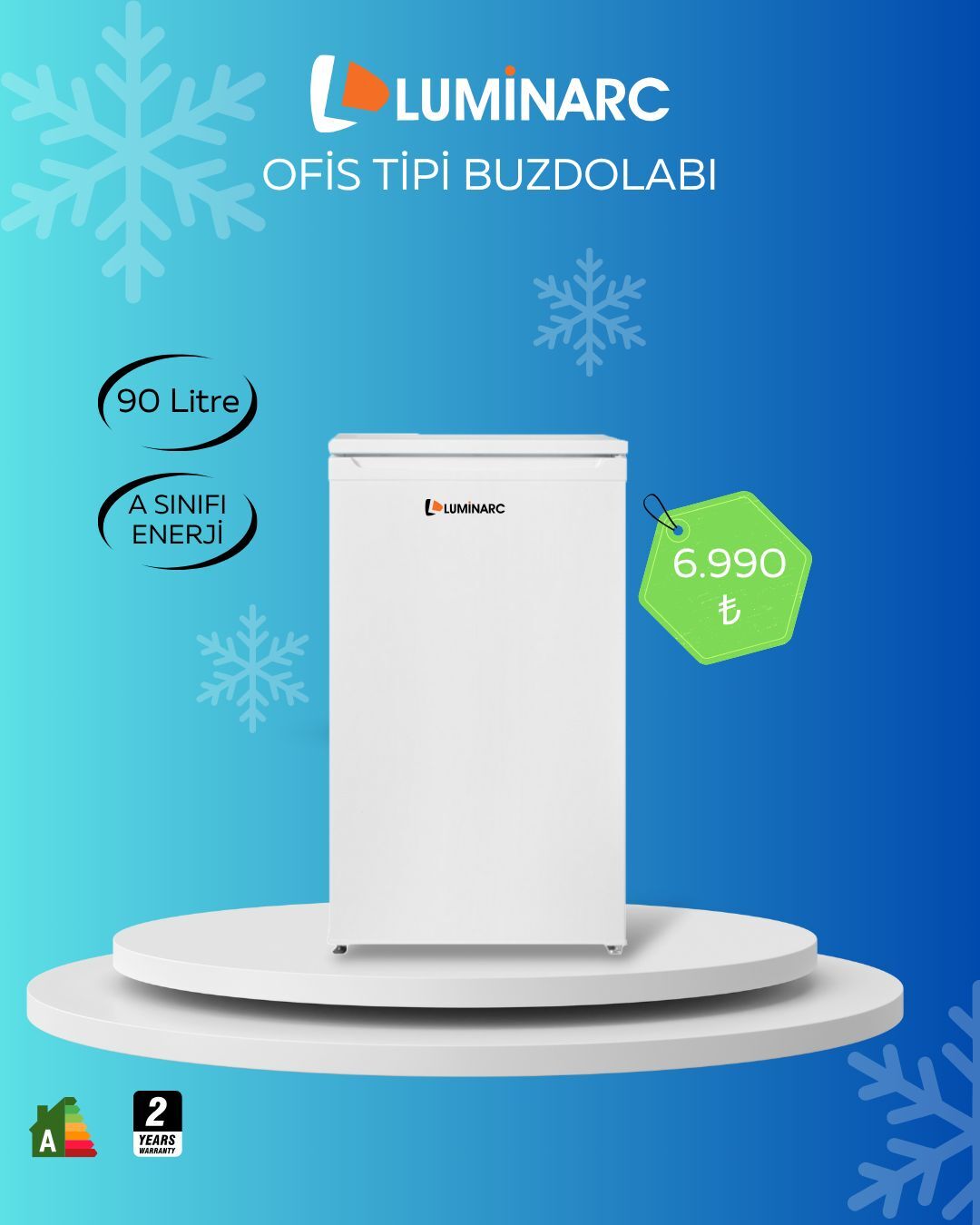 Luminarc 90 L OFİS TİPİ BUZDOLABI