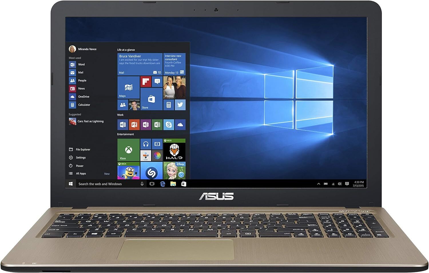 Asus X540NA Intel Celeron N3350 4GB 1TB Freedos 15.6'' Full HD Notebook