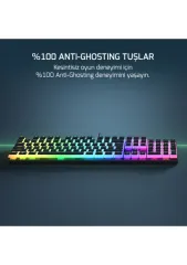 Gamepower Suki Mekanik Kırmızı Switch Puding Keycaps Türkçe Q 104 Tuş Gaming Klavye