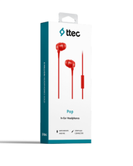 TTEC POP IN EAR HEADPHONE MİKROFONLU KABLOLU KIRMIZI KULAKLIK