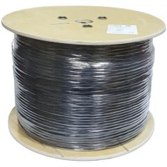 Zemecs Ethernet 23 Awg CAT6 U-UTP 500M Dış Ortam Network Kablosu, Siyah