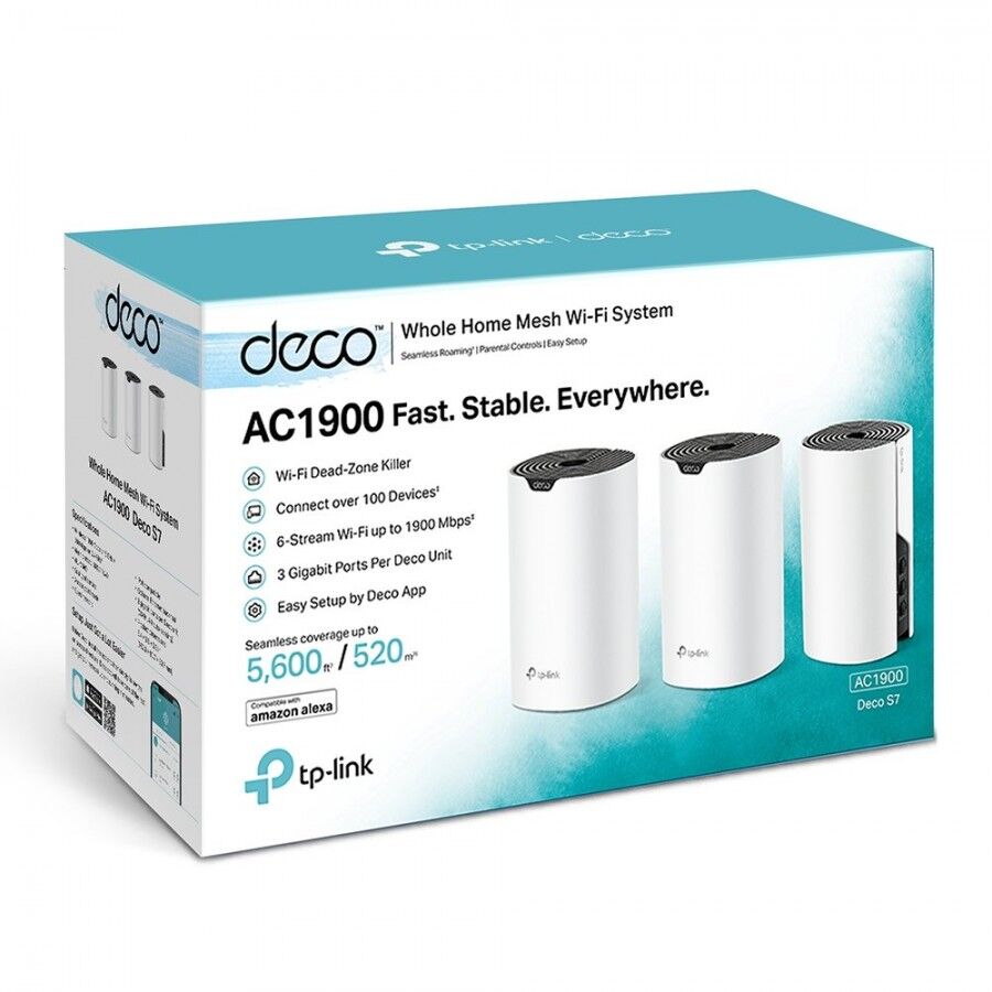 TP-Link Deco S7 3P AC1900 Mesh Router (Üçlü) Paket