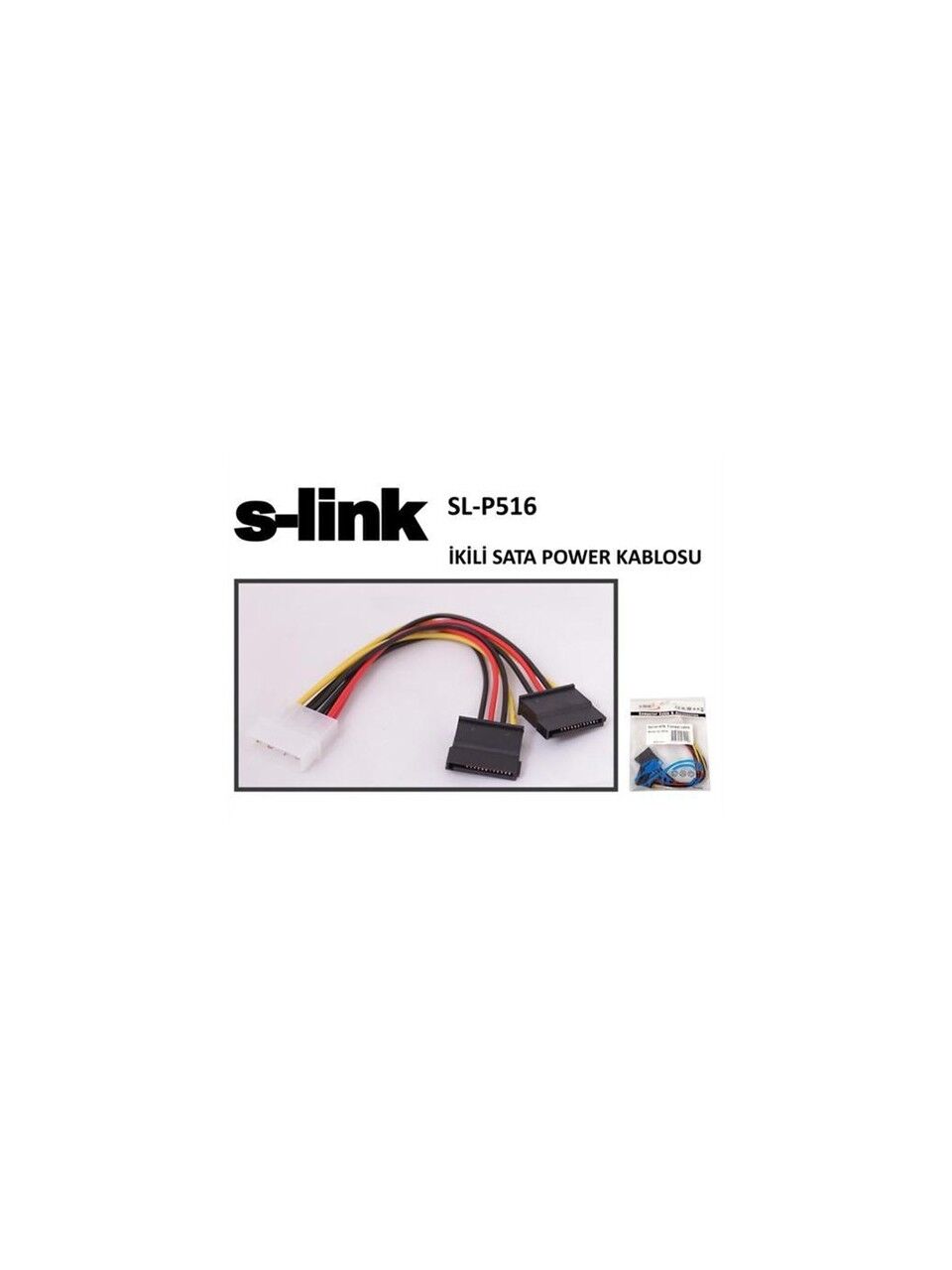 S-LINK KABLO 2Lİ SATA POWER KABLOSU