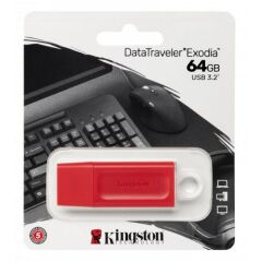 Kingston Exodia 64 GB USB 3.2 Gen Kırmızı Flash Bellek