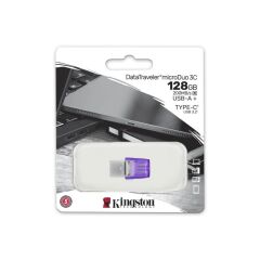 Kingston Data Traveler microDuo 3C 128 GB Usb 3.1/Type-C Flash Bellek