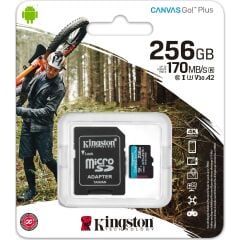 Kingston Canvas Go Plus Class10 UHS-I U3 A2 V30 256 GB Micro SD Kart