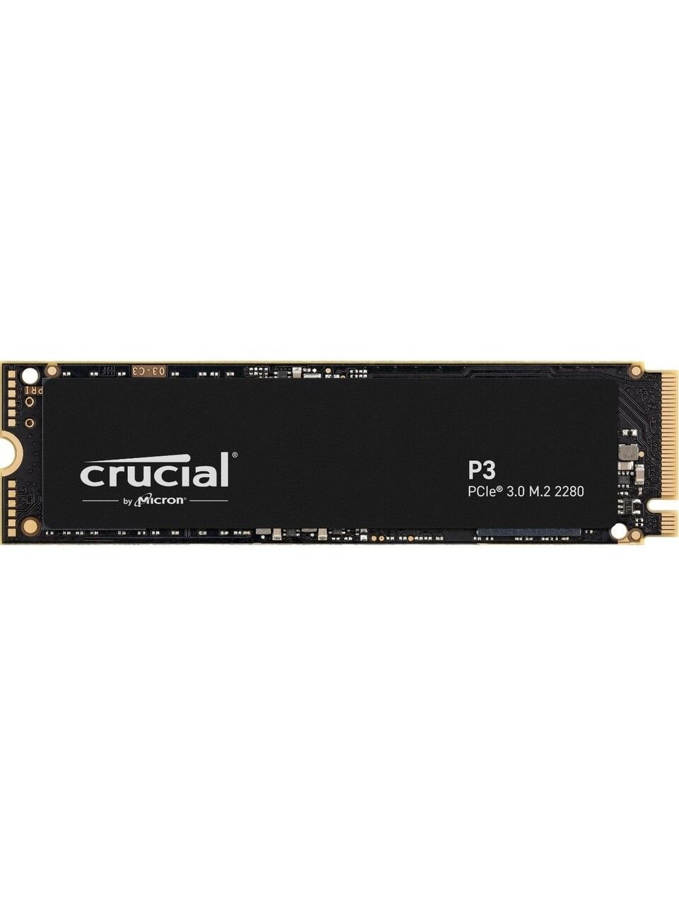 Crucial P3 500GB SSD m.2 NVMe PCIe 3500 - 1900MB/s , 2280 ,Gen 3
