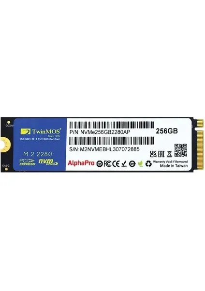 TWINMOS 256 GB NVME SSD 3600/3250