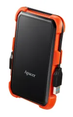 Apacer AC630 1 TB Askeri Sınıf Darbeye Dayanıklı 2.5¨ USB 3.1 Taşınabilir Harddisk, Siyah-Turuncu