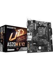 GIGABYTE A520M-K V2 1.0 DDR4 5100MHZ 1XVGA 1XHDMI 1XM.2 USB 3.2 MATX AM4 (AMD 5000,5000-G VE 4000-G SERİSİ İLE UYUMLU)