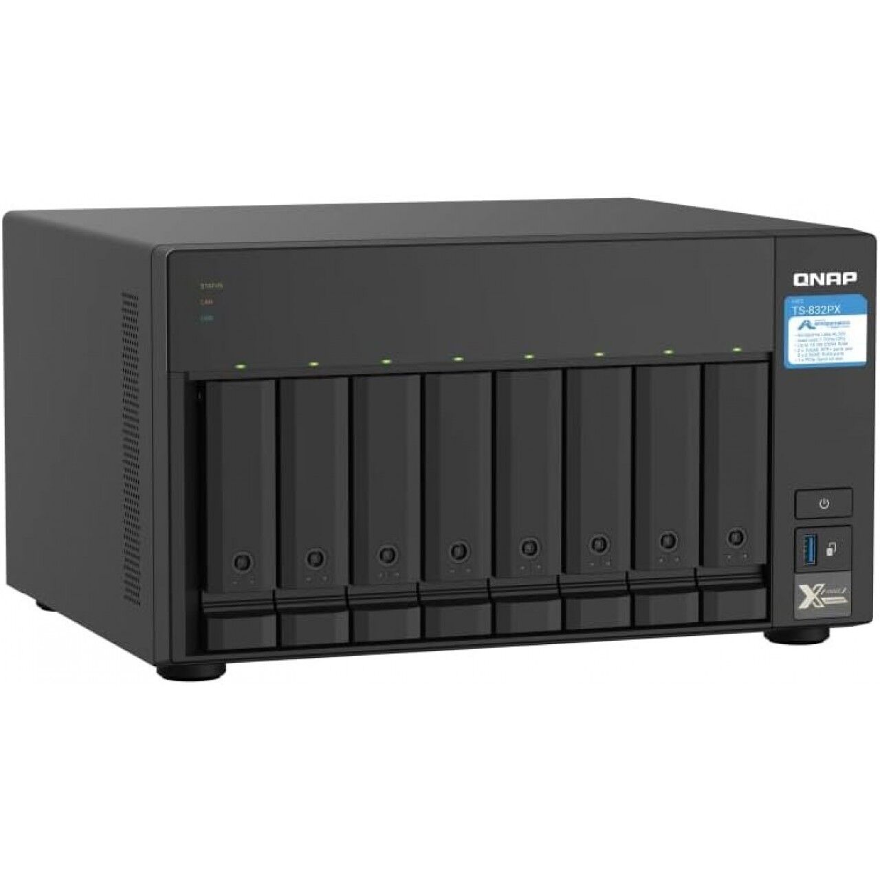 Qnap TS-832PX 8 Yuvalı 40 TB NAS Depolama Ünitesi