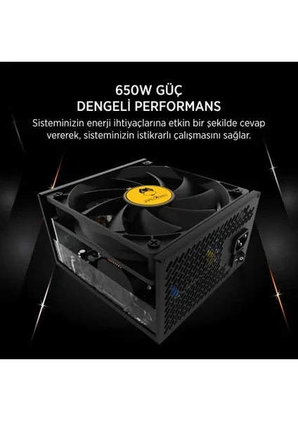 JAMES DONKEY JDP650 APFC 12CM 80+ BRONZE 650W Power Supply