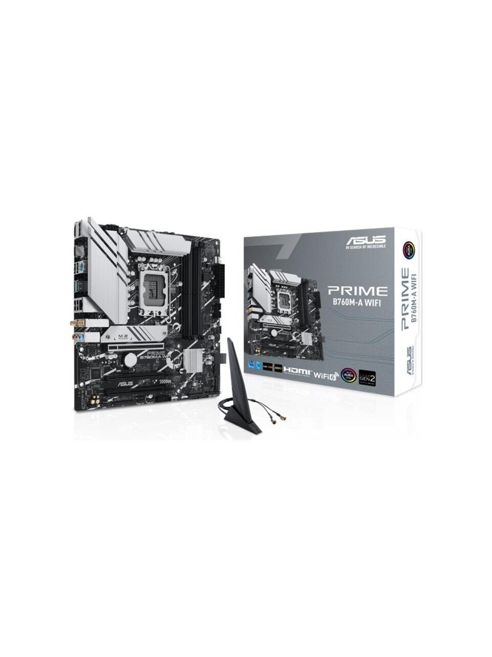 ASUS PRIME B760M-A WIFI DDR5 7200MHZ 2XHDMI 1XDP 2XM.2 USB 3.2 MATX 1700P