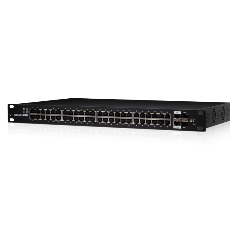 Ubiquiti Edge 48 Port Poe + 48x1Gbit Eth + 2x SFP + 500 Watt Yönetilebilir Gigabit Switch