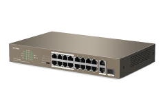 IP-Com F1118P-16-150W 16 Bağlantı Noktalı POE 16FE+2GE/1SFP Yönetilmeyen Switch