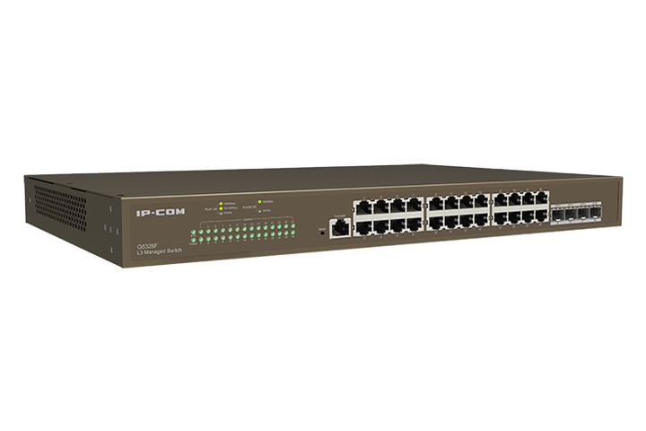 IP-Com G5328F 24 Port Gigabit + 4x1GB SFP Uplink L3 Yönetilebilir Rackmount Switch