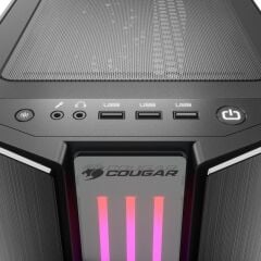 Cougar Gemini S Iron Gray Led Panel ATX Siyah Oyuncu Kasası
