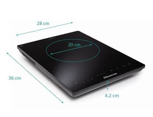 HISENSE HIC2000Y TEK GÖZLÜ 28*36 CM CAM İNDÜKSİYON OCAK SİYAH