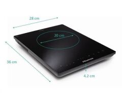 HISENSE HIC2000Y TEK GÖZLÜ 28*36 CM CAM İNDÜKSİYON OCAK SİYAH