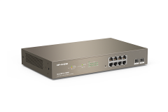IP-Com G3310P 8 Port Gigabit + 2x1GB SFP Uplink L2/Cloud Yönetilebilir Rack 130W Poe Switch