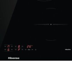 HISENSE IH643S7 4 GÖZLÜ 60 CM CAM İNDÜKSIYON ANKASTRE OCAK SİYAH